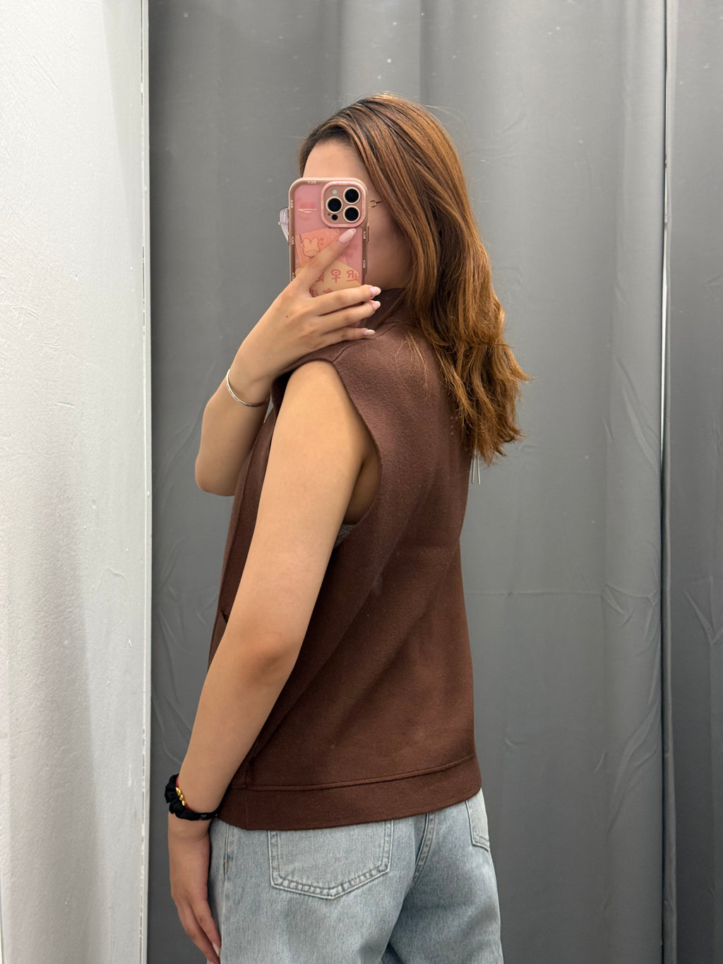 Gilet In Maglia Over Fit Con Zip Con Tasche FGD MODA