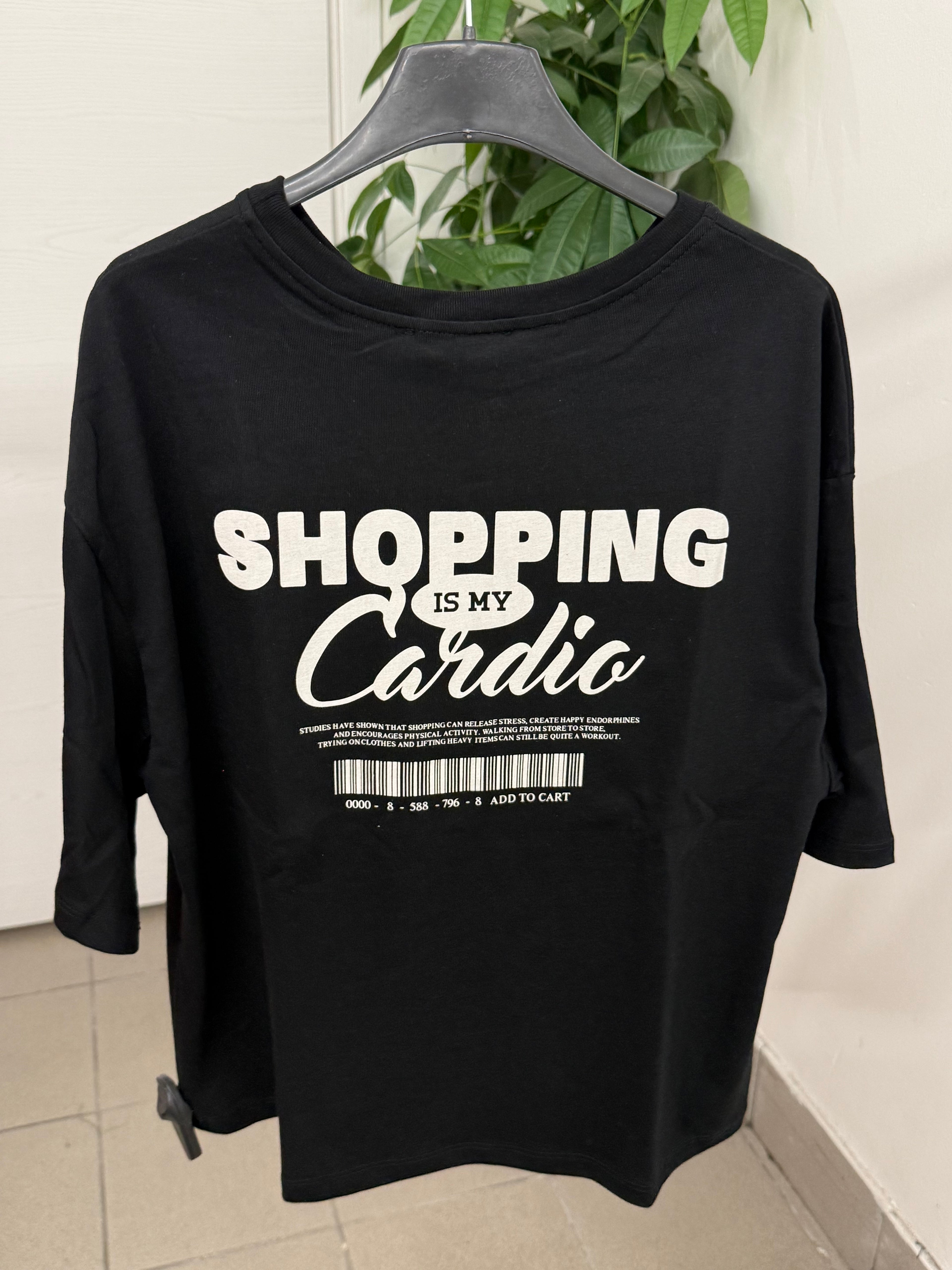 T-shirt in cotone con scritta sul retro LUMINA FGD MODA