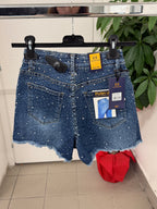 Pantaloncini di jeans push up con brillantini FGD MODA