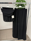Set coordinato Top a fascia con arricciatura e Pantaloni a palazzo FGD MODA