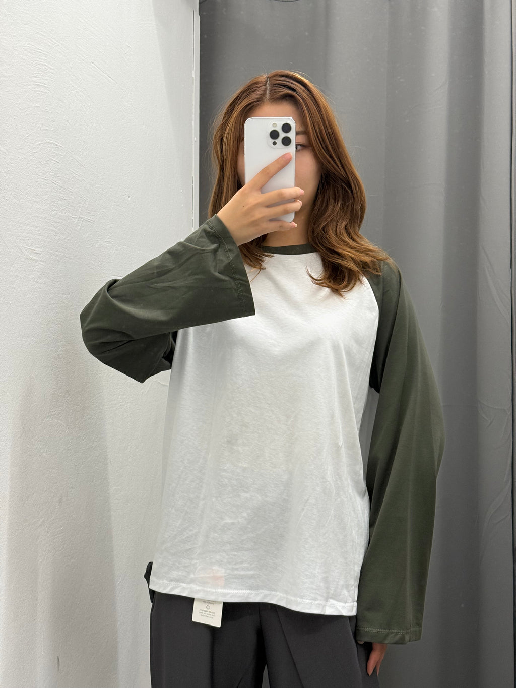 Maglietta In Cotone A Maniche Larghe Bicolore FGD MODA