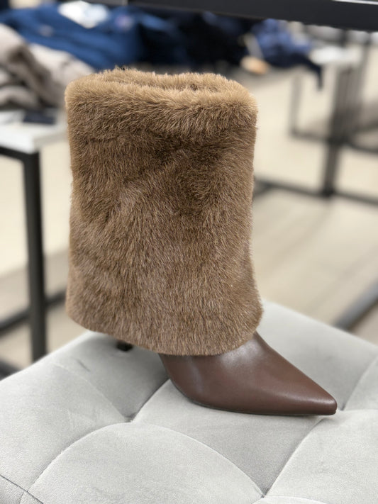 Stivali con pelliccia tacco 5cm FGD MODA