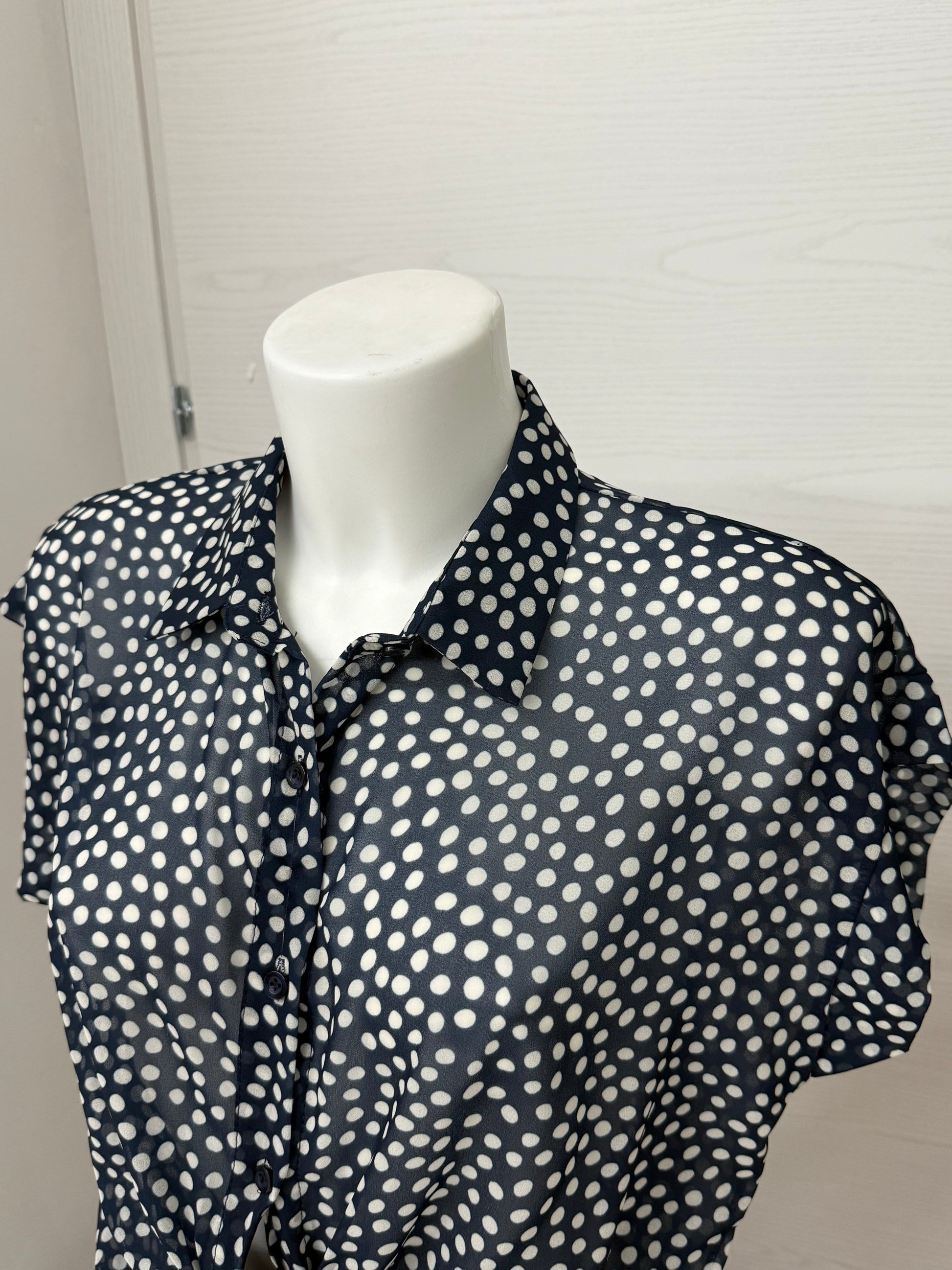 Blusa a pois annodabile FGD MODA