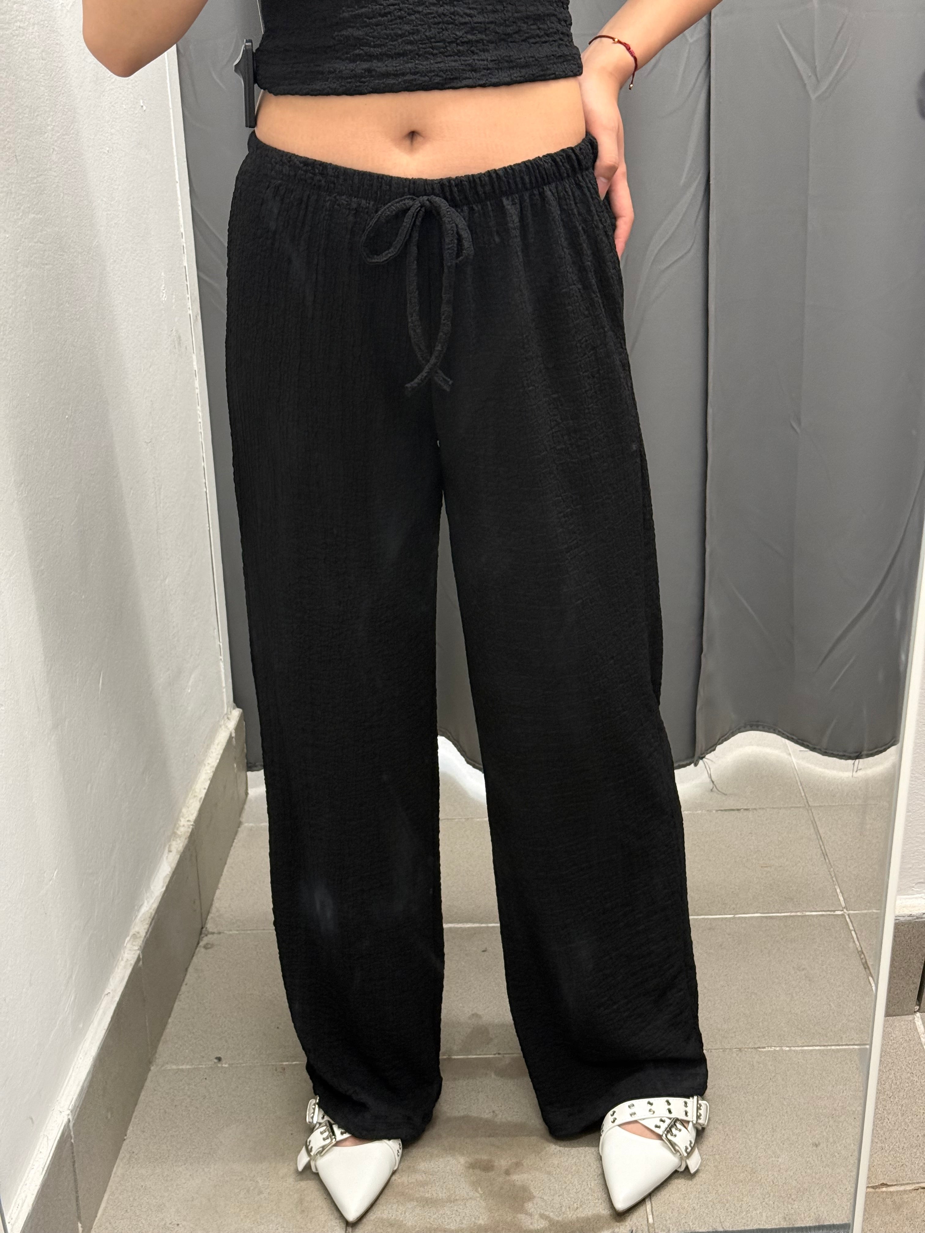 Pantaloni a Palazzo Effetto Gofrato FGD MODA