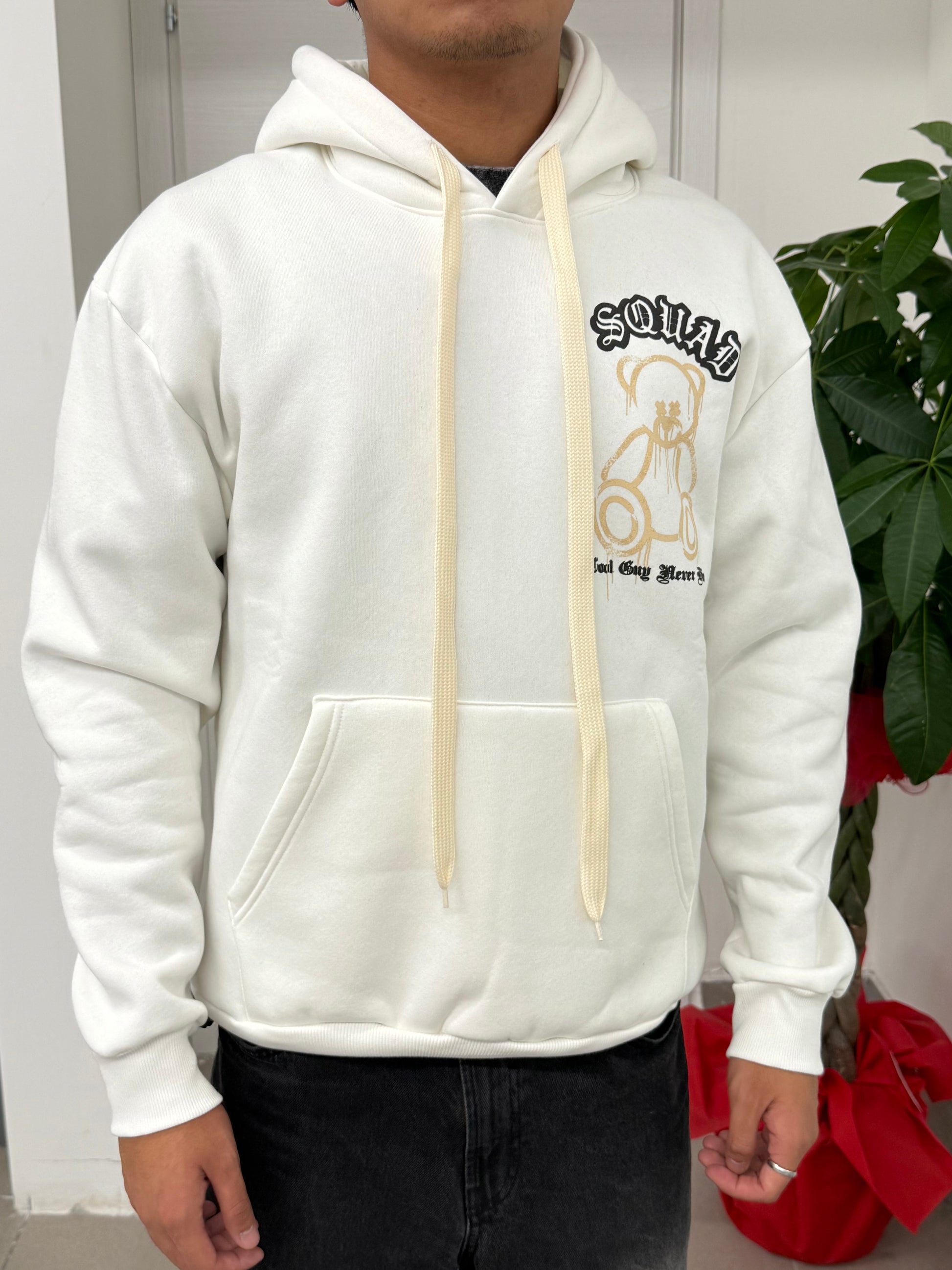 Felpa imbottita a fantasia con cappuccio FGD MODA