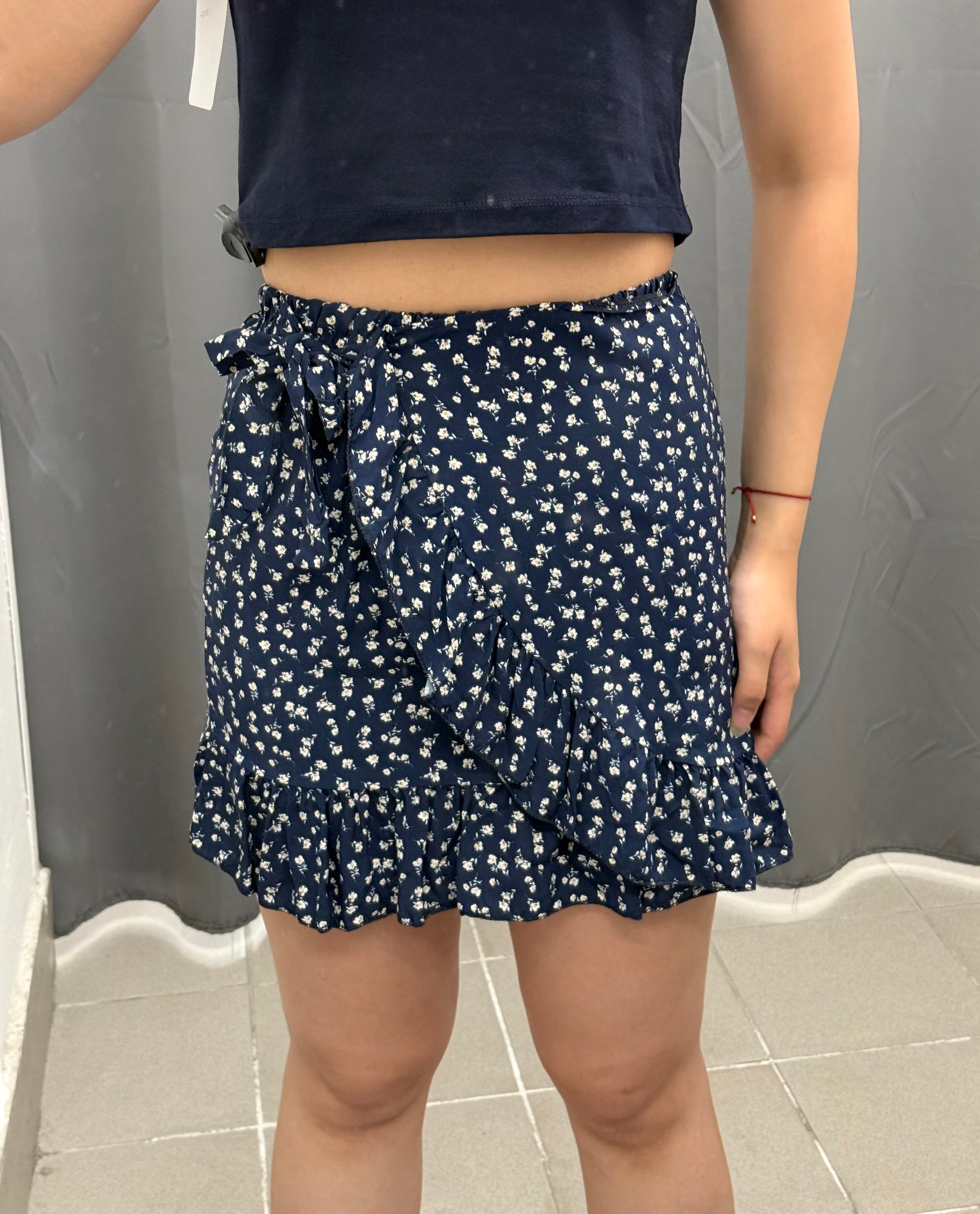 Gonna a Portafoglio 100% Viscosa con Stampe Fiorate FGD MODA