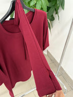 T-shirt over fit in cotone con maniche rimovibili FGD MODA