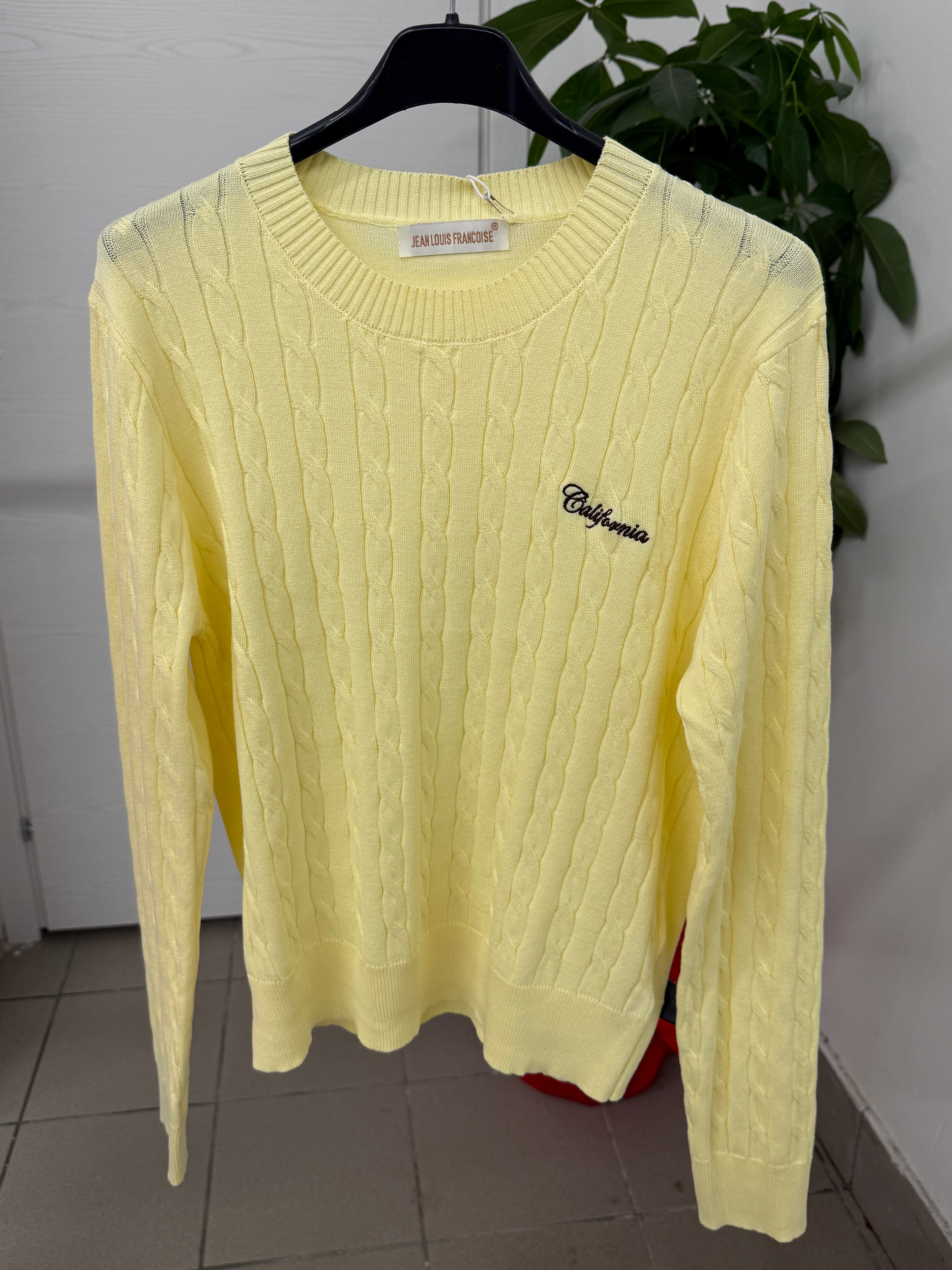 Maglia con intreccio con scritta