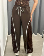 Pantaloni balloon con taglio in pizzo FGD MODA