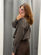 Camicia 100% Cotone Over Fit A Righe FGD MODA