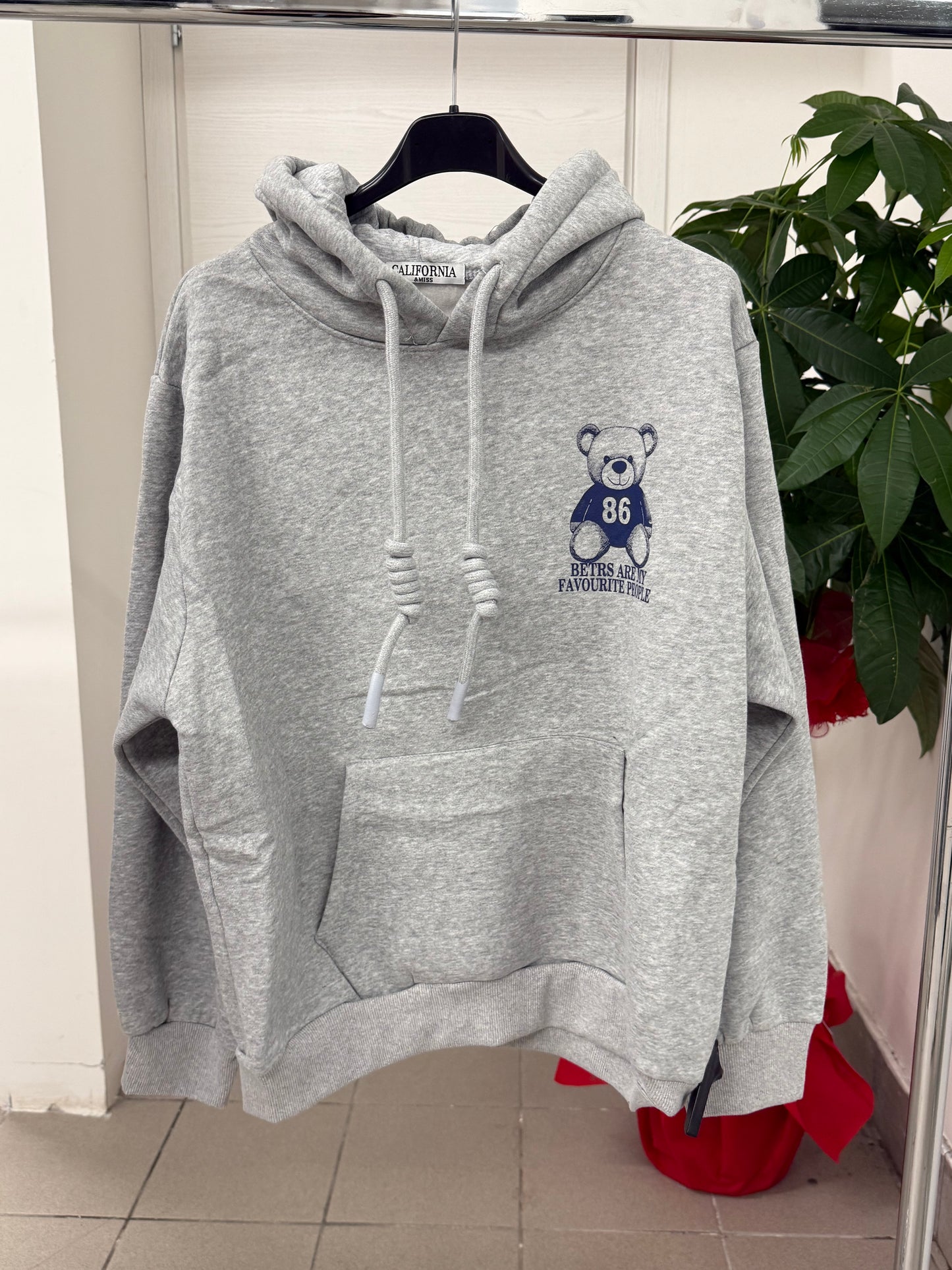 Felpa imbottita a fantasia con tasche FGD MODA