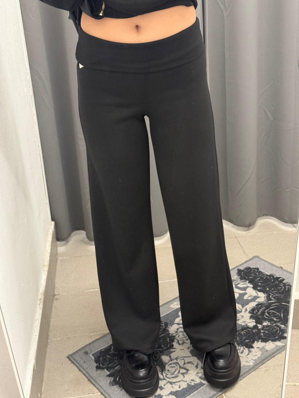 Pantaloni a palazzo con banda alta FGD MODA