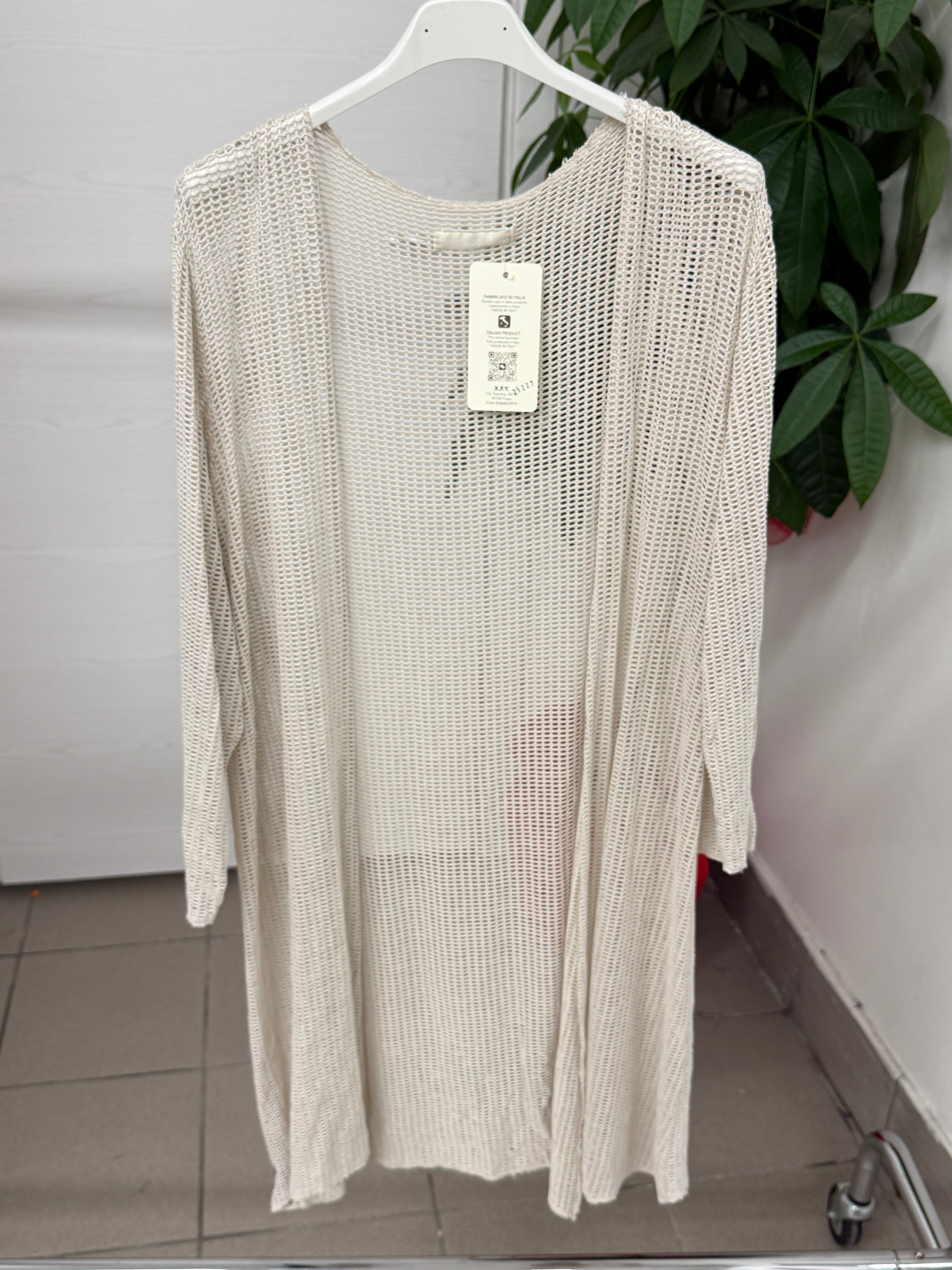 Cardigan lungo forato con lurex FGD MODA