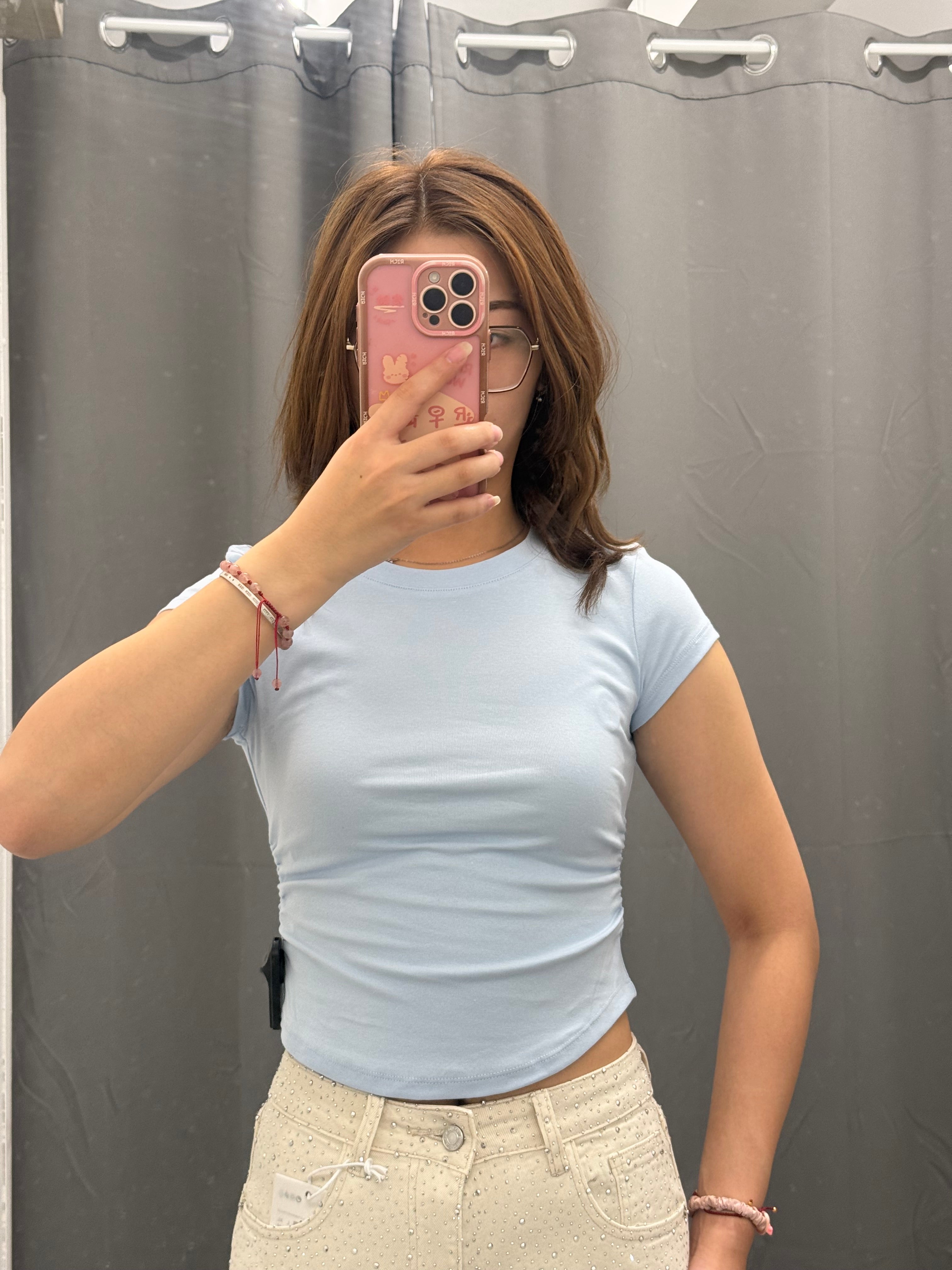 T-shirt basic con arricciatura FGD MODA