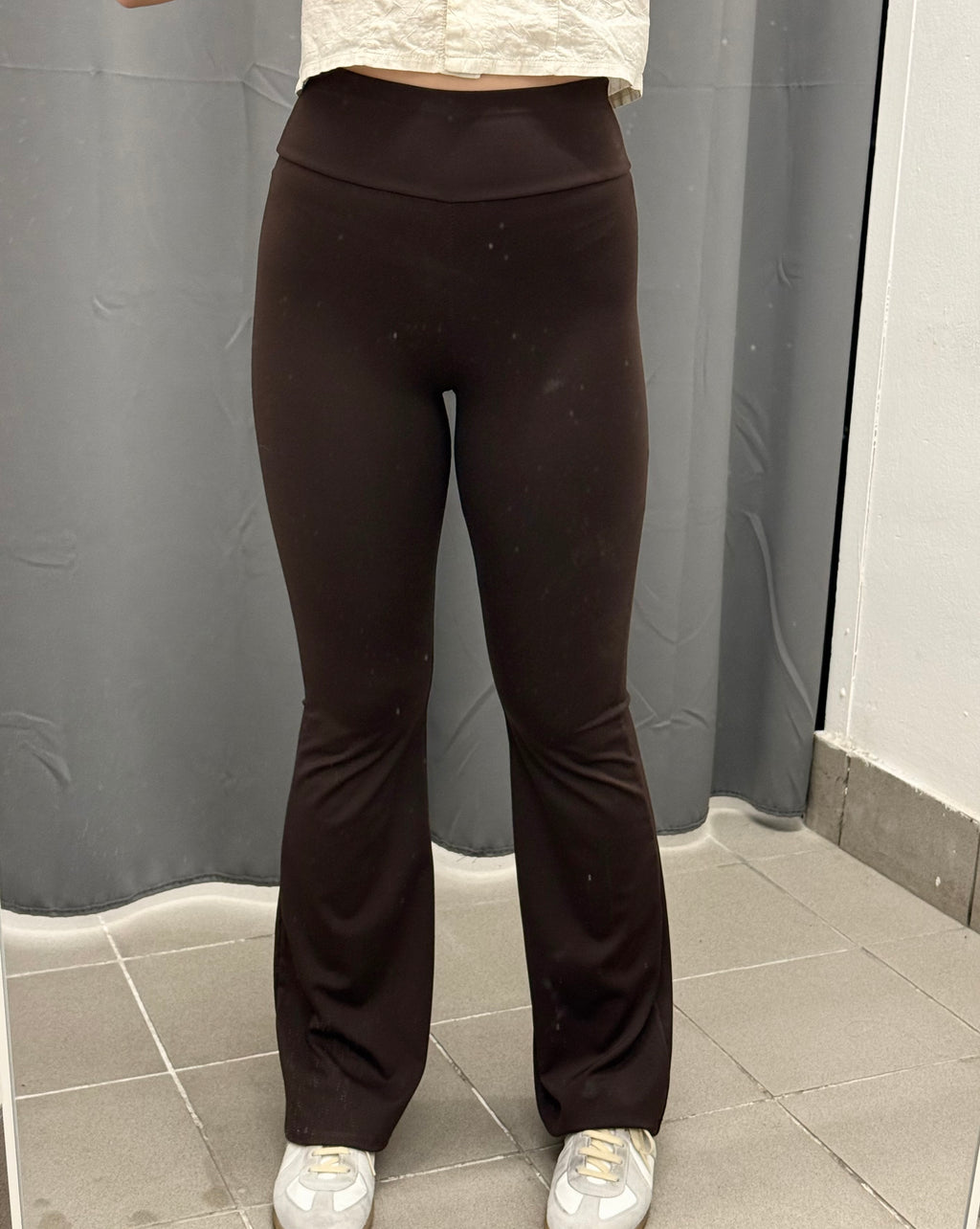 Leggings in lycra a campana con banda FGD MODA