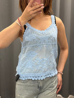 Canotta 100% cotone con ricami FGD MODA