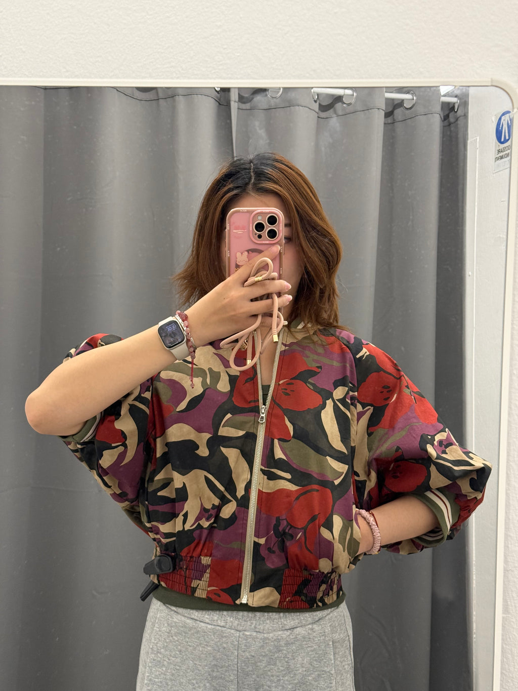 Giacca bomber in cotone e viscosa con motivo mimetico LUMINA FGD MODA