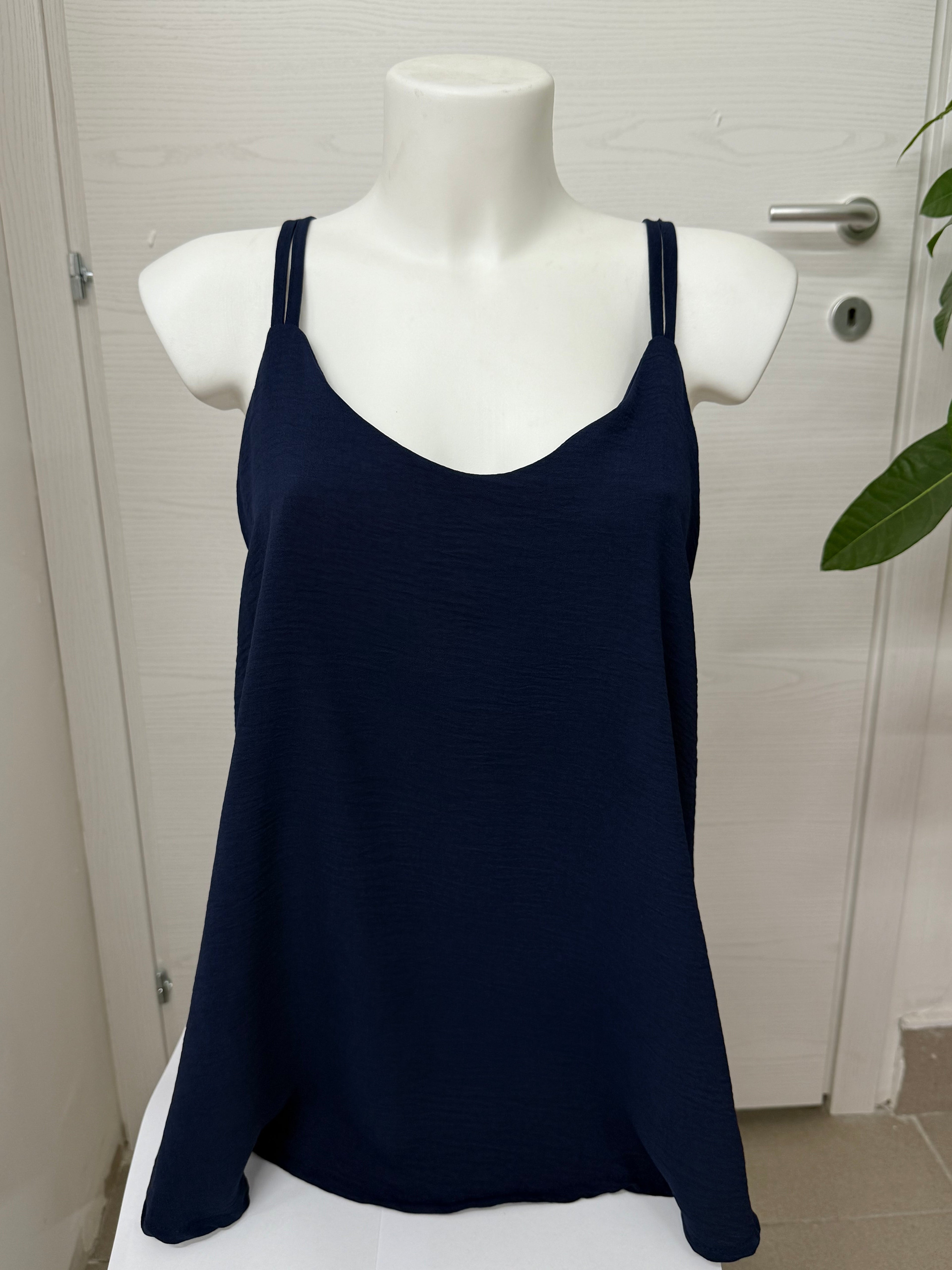 Canotta con perle sul retro FGD MODA