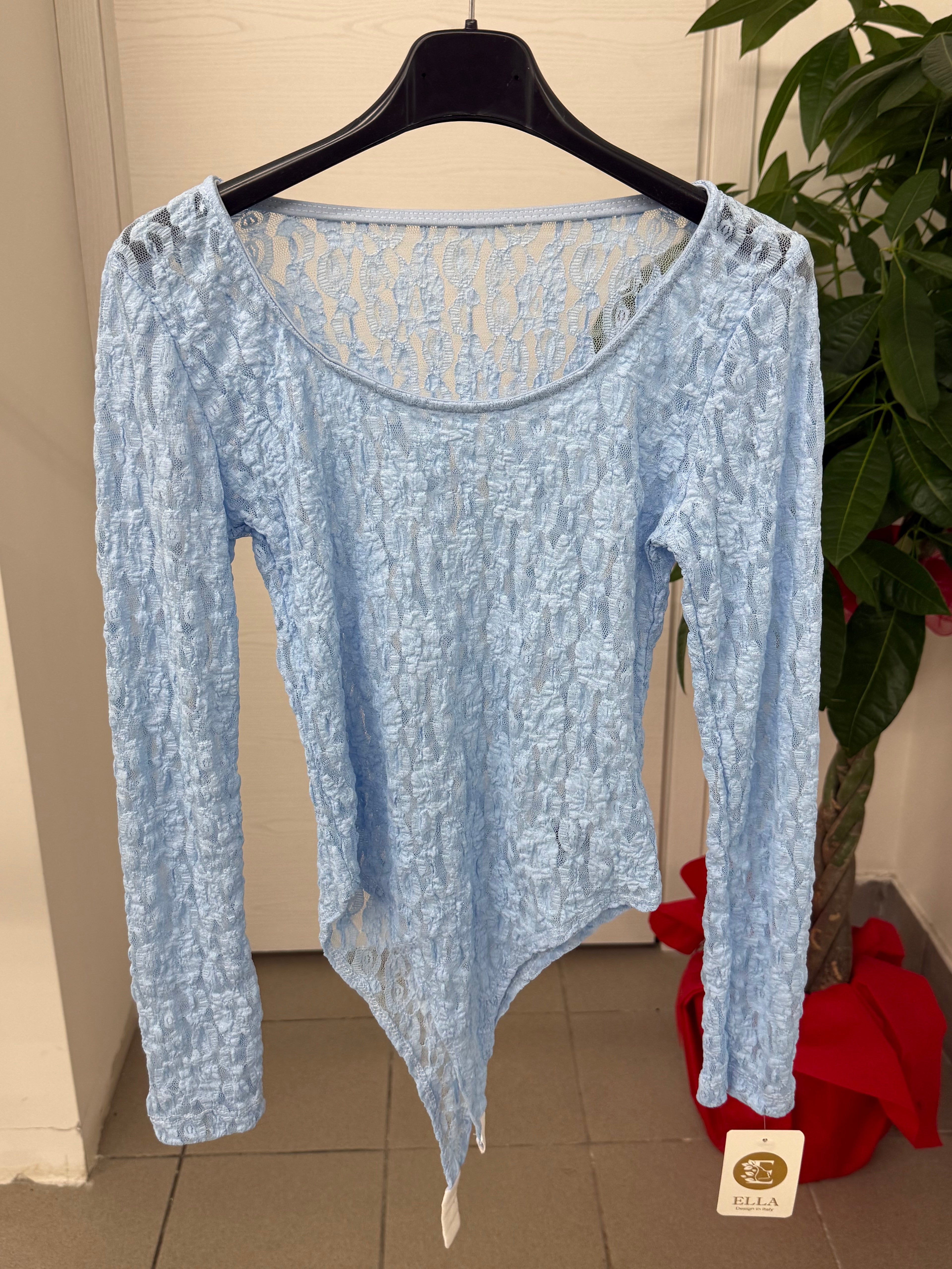 Body in pizzo semitrasparente