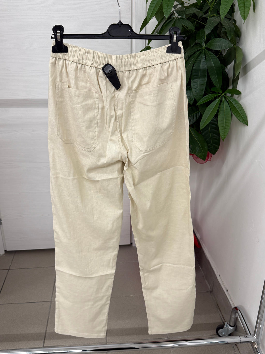 Pantaloni in lino e cotone a sigaretta FGD MODA
