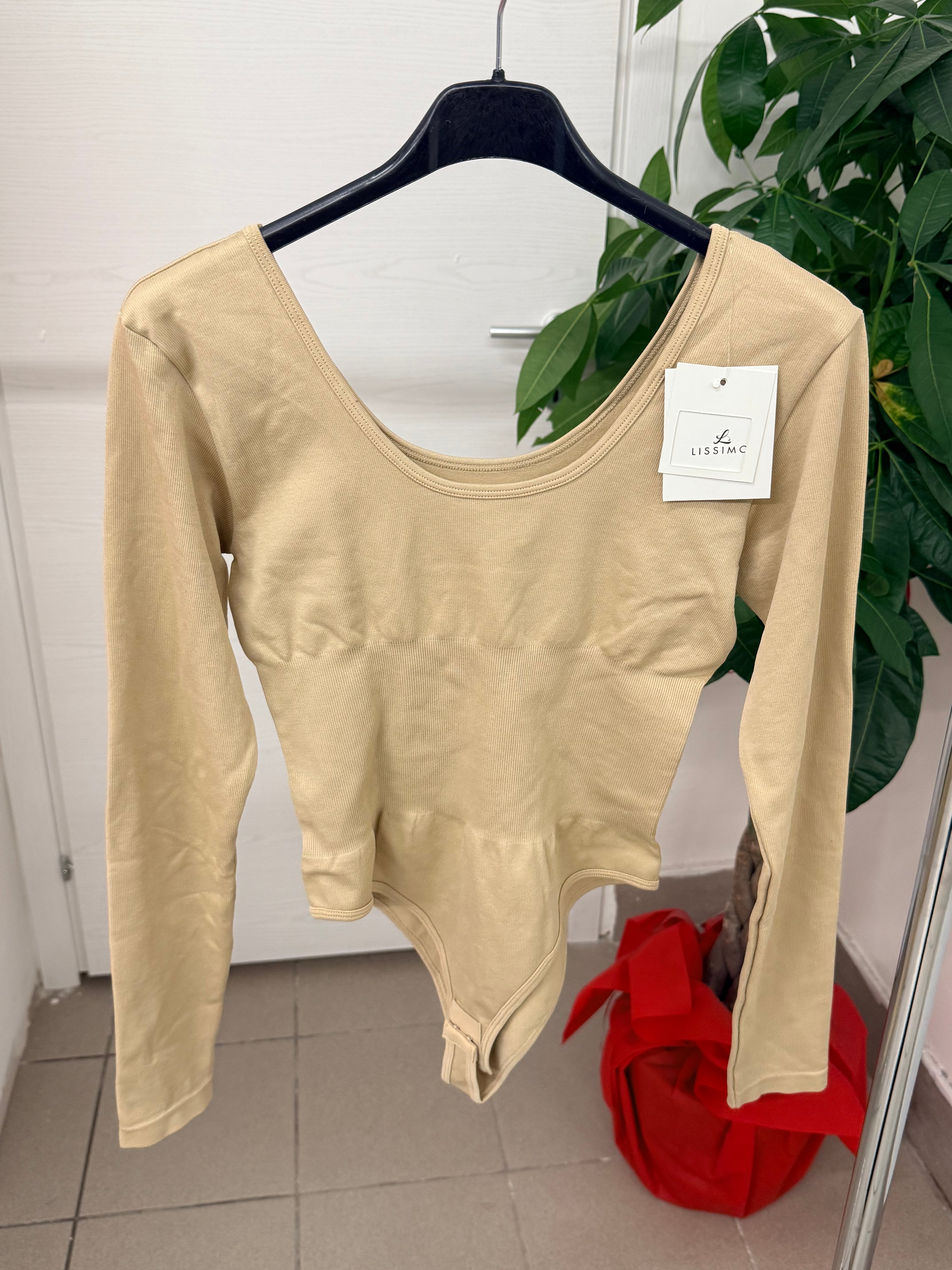 Body compattante tinta unita con fascia FGD MODA