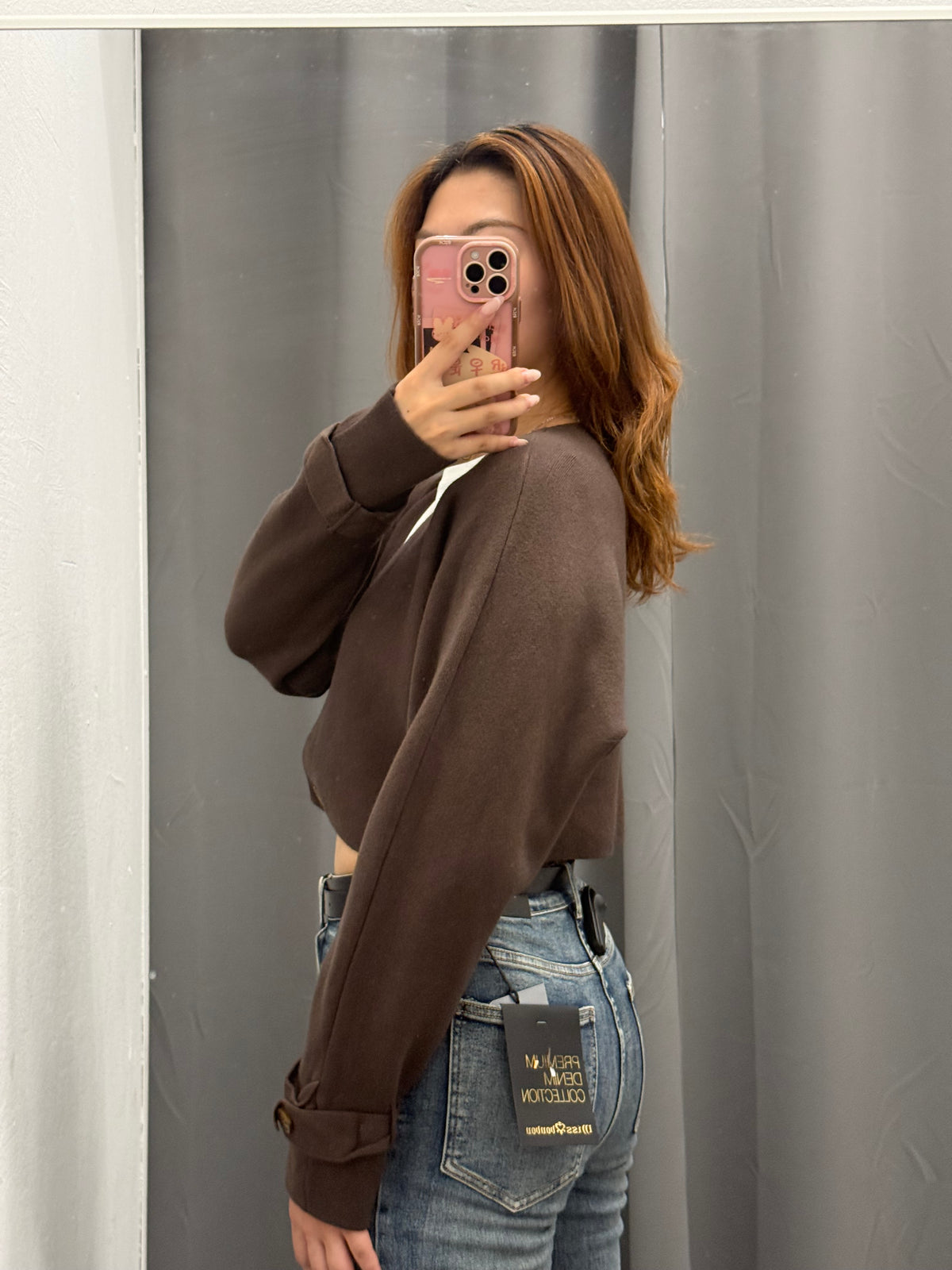 Cardigan Crop Incrociato Con Bottone FGD MODA