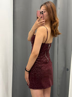 Abito Corto Leopardato Con Spalline Regolabili FGD MODA