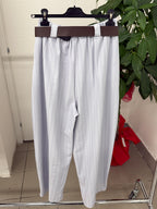 Pantaloni a palloncino a righe con cinta