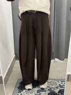 Pantaloni Balloon Con Pence Con Cinta FGD MODA