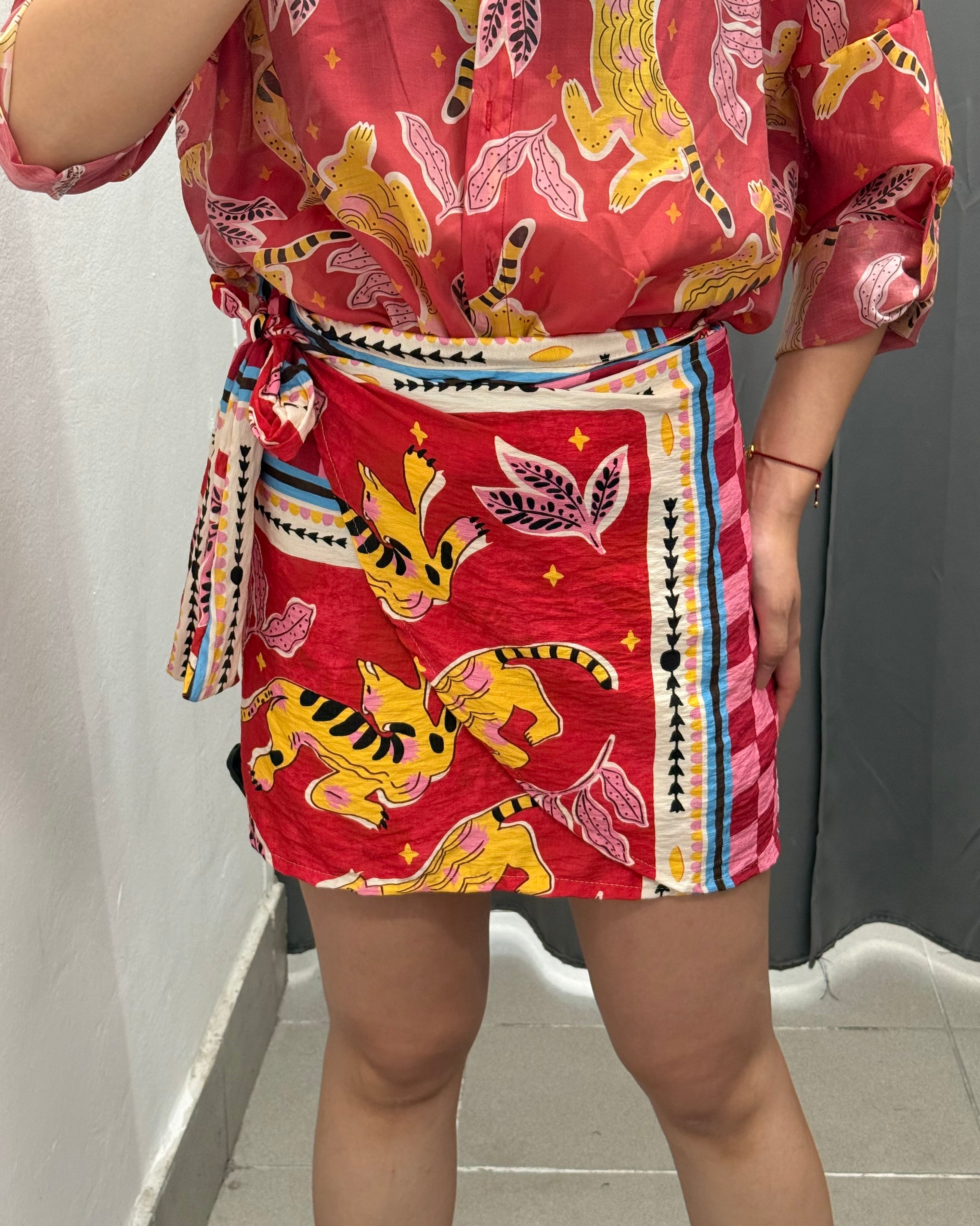 Gonna Pareo 100% Viscosa a Fantasia FGD MODA