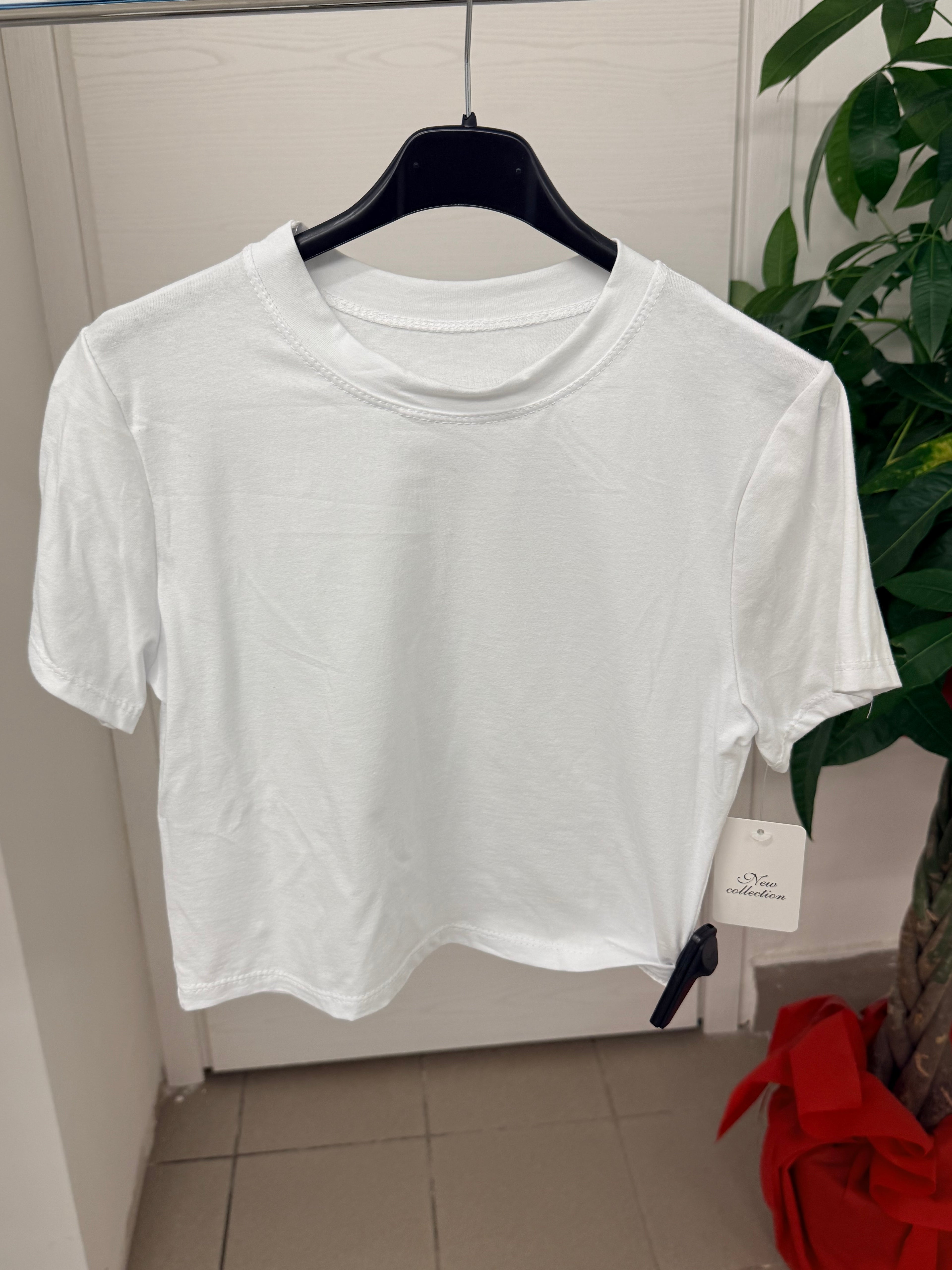 T-shirt crop tinta unita FGD MODA