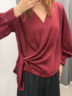 Camicetta Effetto Raso A Portafoglio FGD MODA
