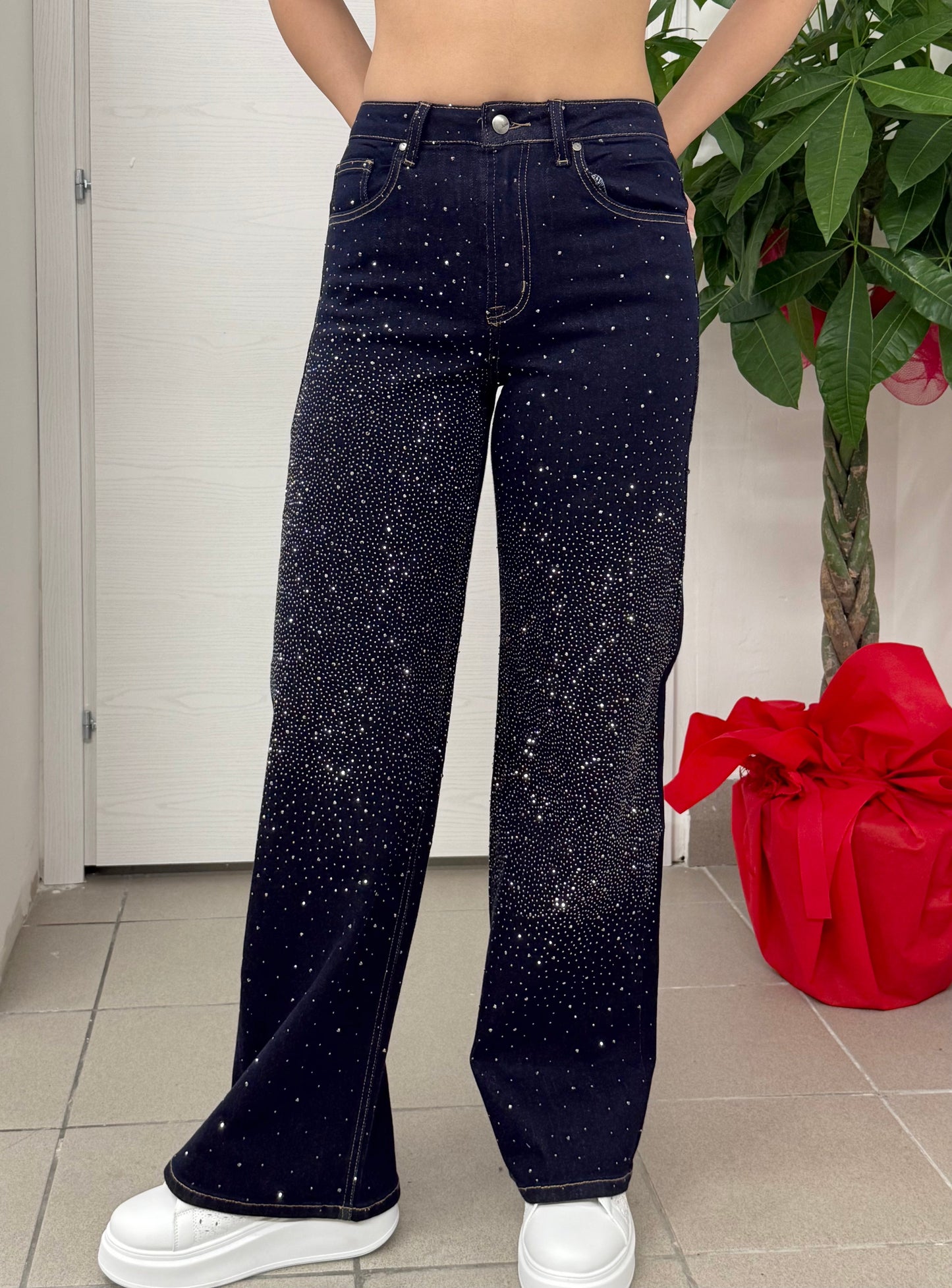 Jeans con brillantini FGD MODA