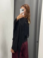 Maglietta In Cotone A Maniche Larghe Con Frange FGD MODA