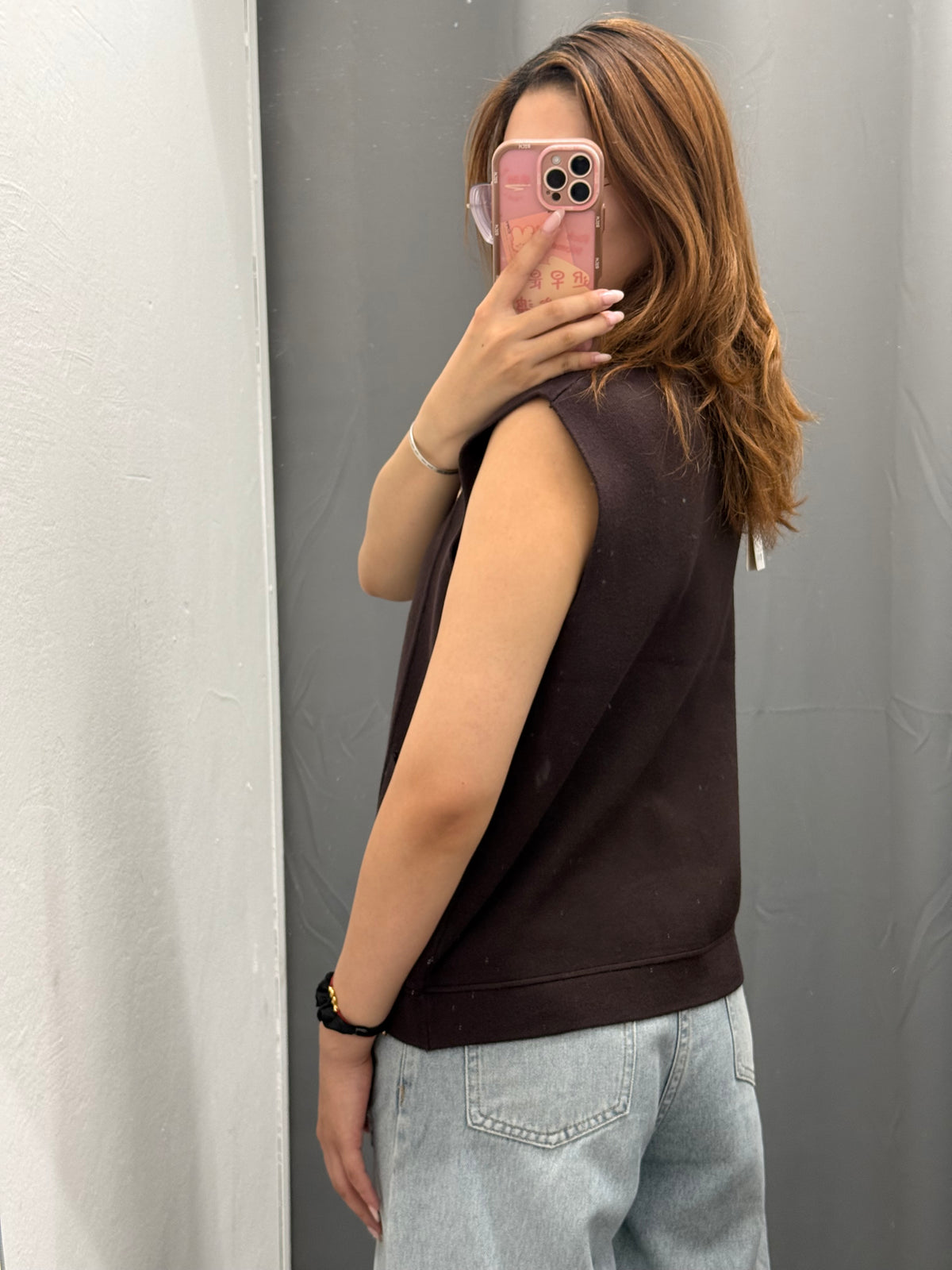 Gilet In Maglia Over Fit Con Zip Con Tasche FGD MODA