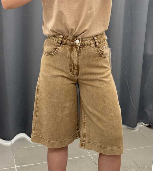 Bermuda Denim Sabbiato Fino alla Taglia 52 A1372 FGD MODA