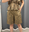 Bermuda 100% Cotone Stampa Leopardata con Cinta FGD MODA