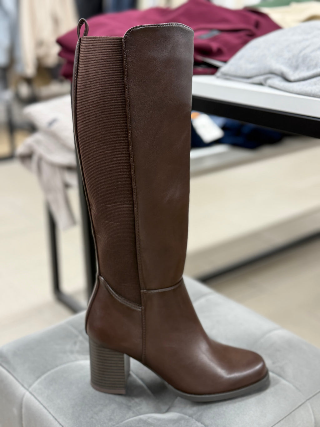 Stivali in ecopelle alti tacco 8cm FGD MODA