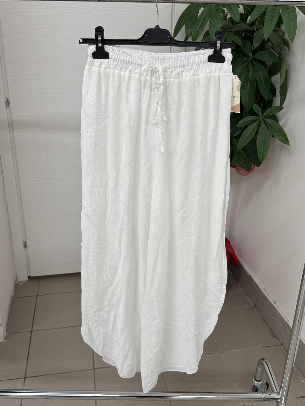 Pantaloni in Viscosa Ballon con Taglio Laterale FGD MODA