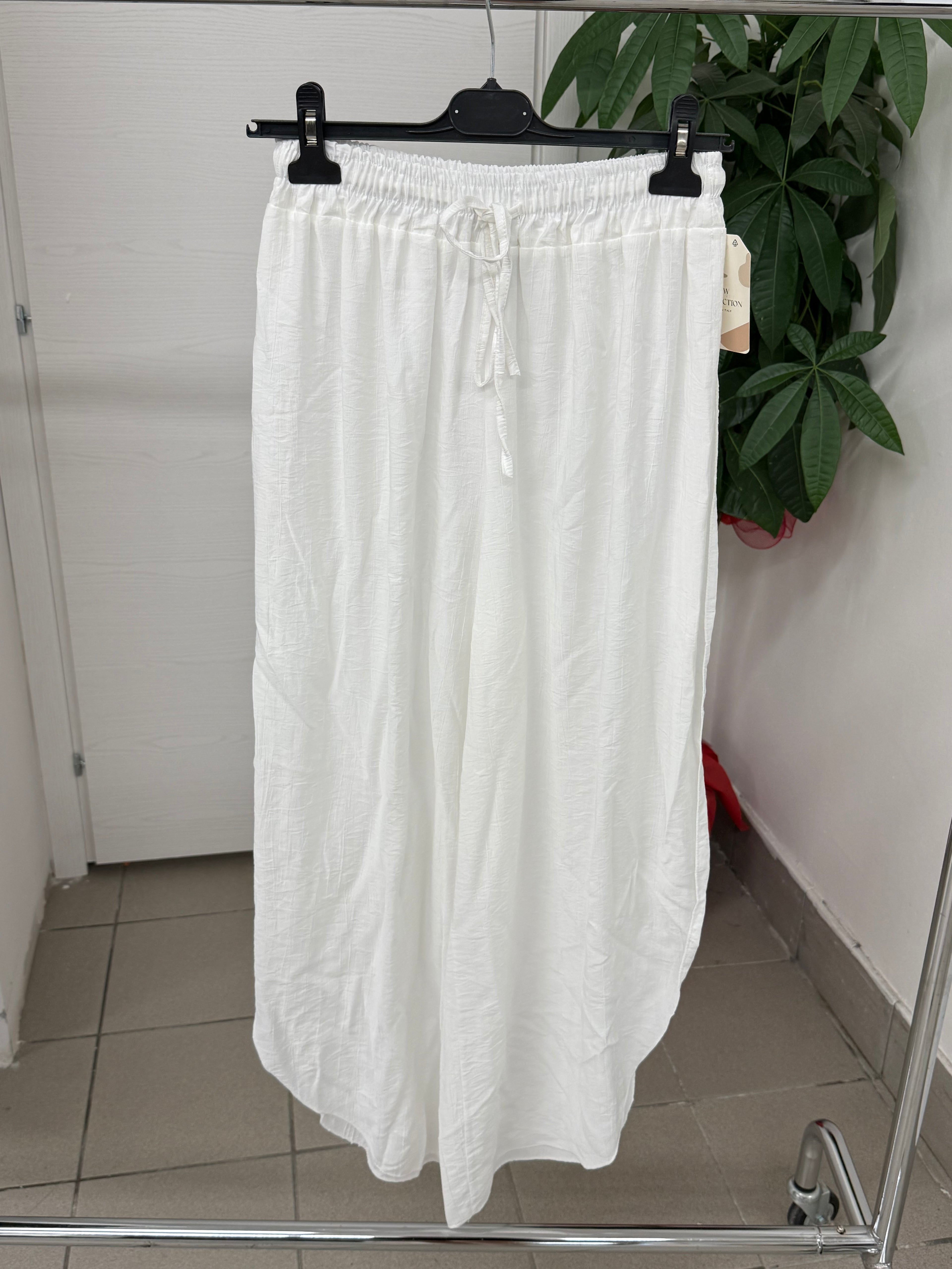 Pantaloni in Viscosa Ballon con Taglio Laterale FGD MODA