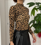 Body a maniche lunghe leopardato FGD MODA