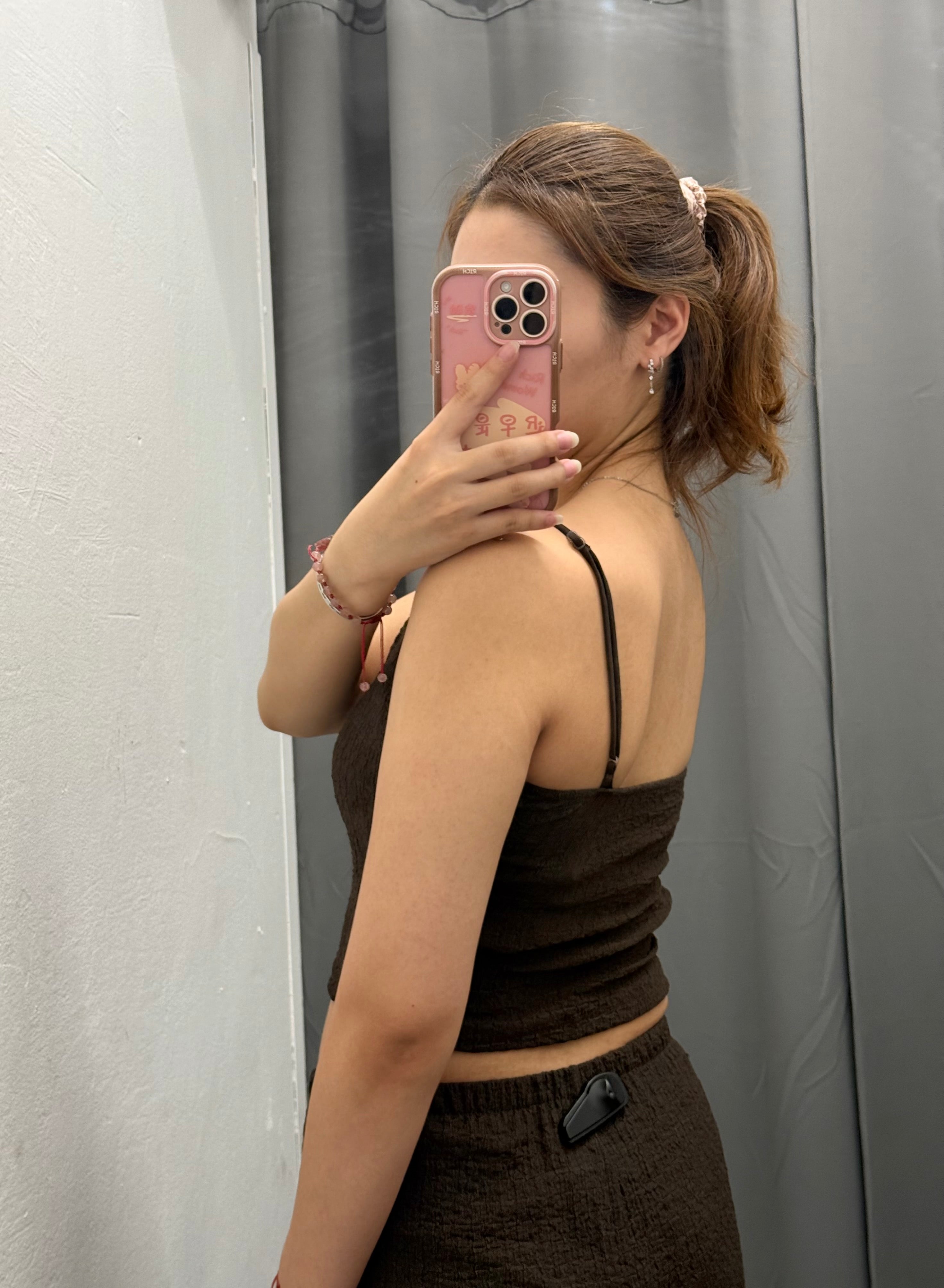 Top Crop Effetto Gofrato con Spalline Regolabili FGD MODA
