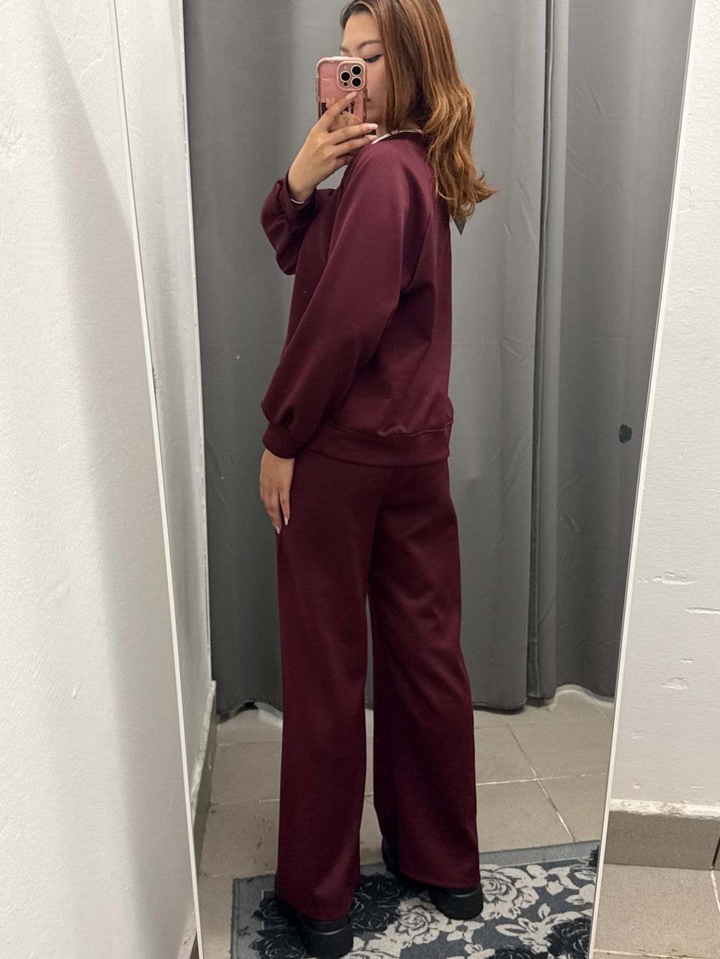 Set Coordinato Felpa E Pantaloni A Palazzo Con Scritta “Always” FGD MODA