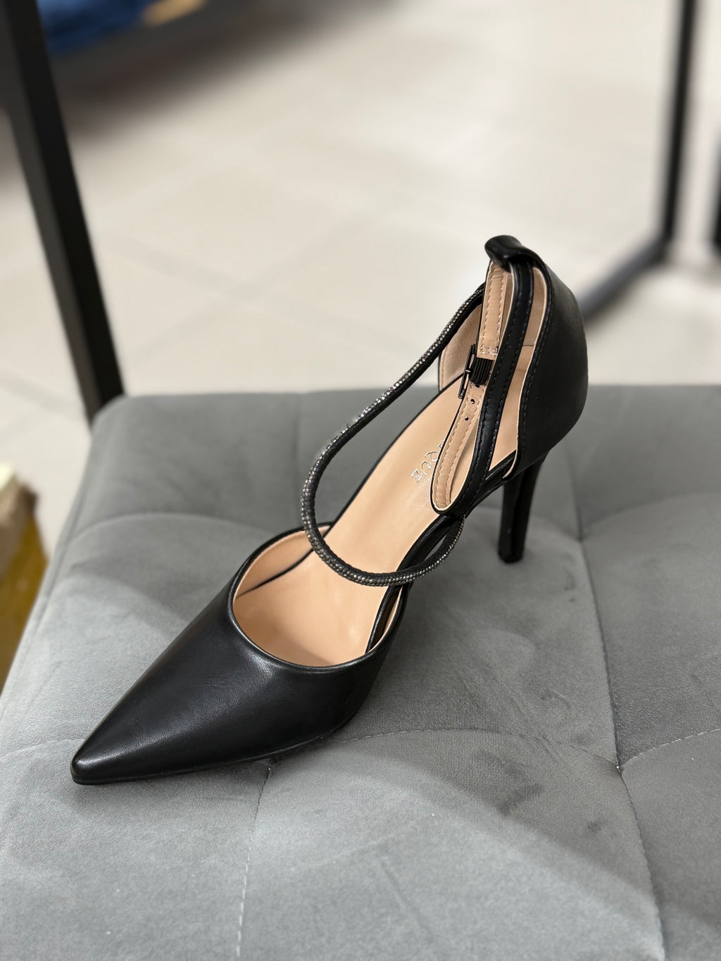 Décolleté con brillantini con cinta tacco 10cm 6220 FGD MODA