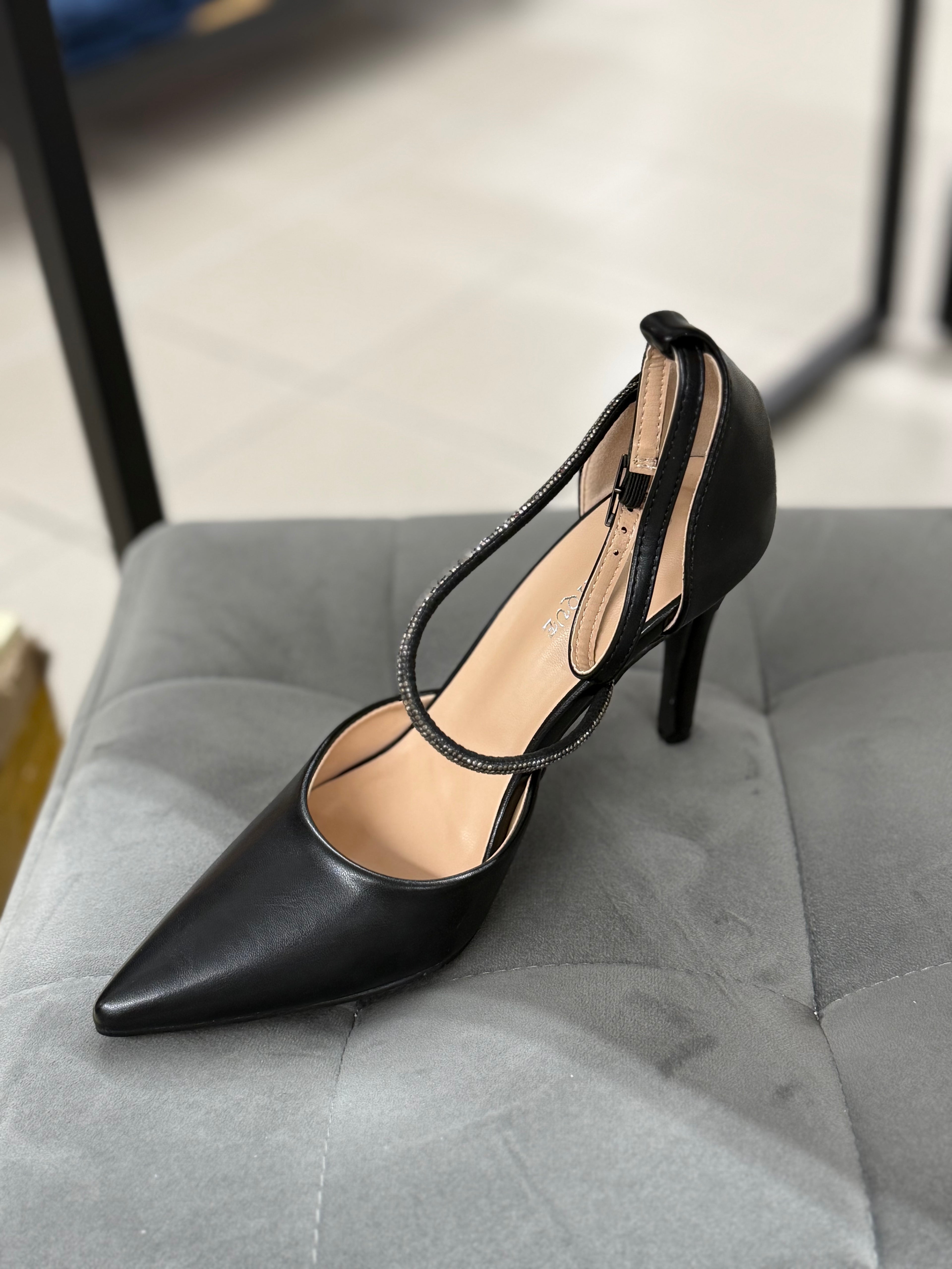 Décolleté con brillantini con cinta tacco 10cm 6220 FGD MODA