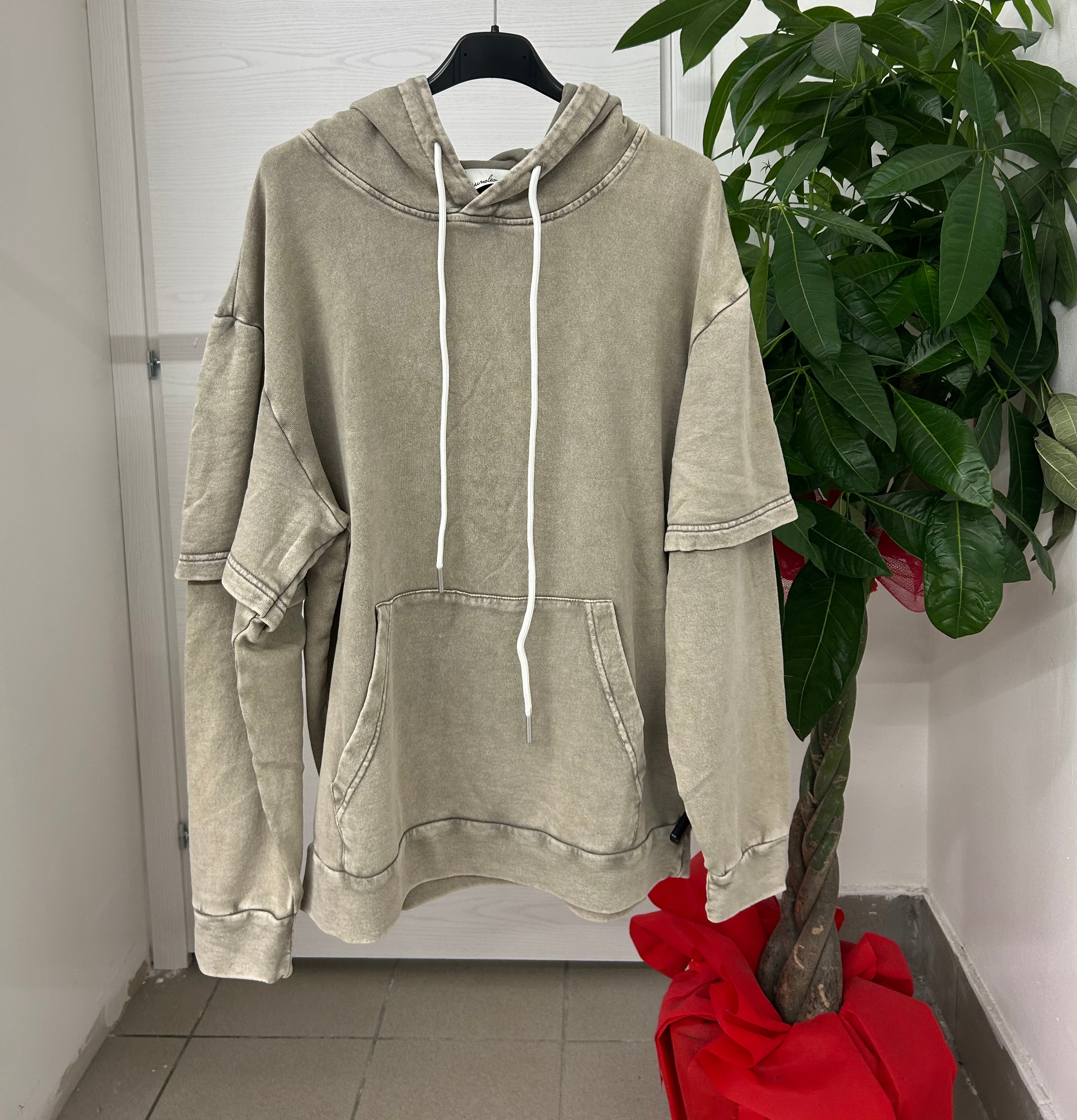Felpa con cappuccio effetto doppia manica BRUNO LEONI FGD MODA