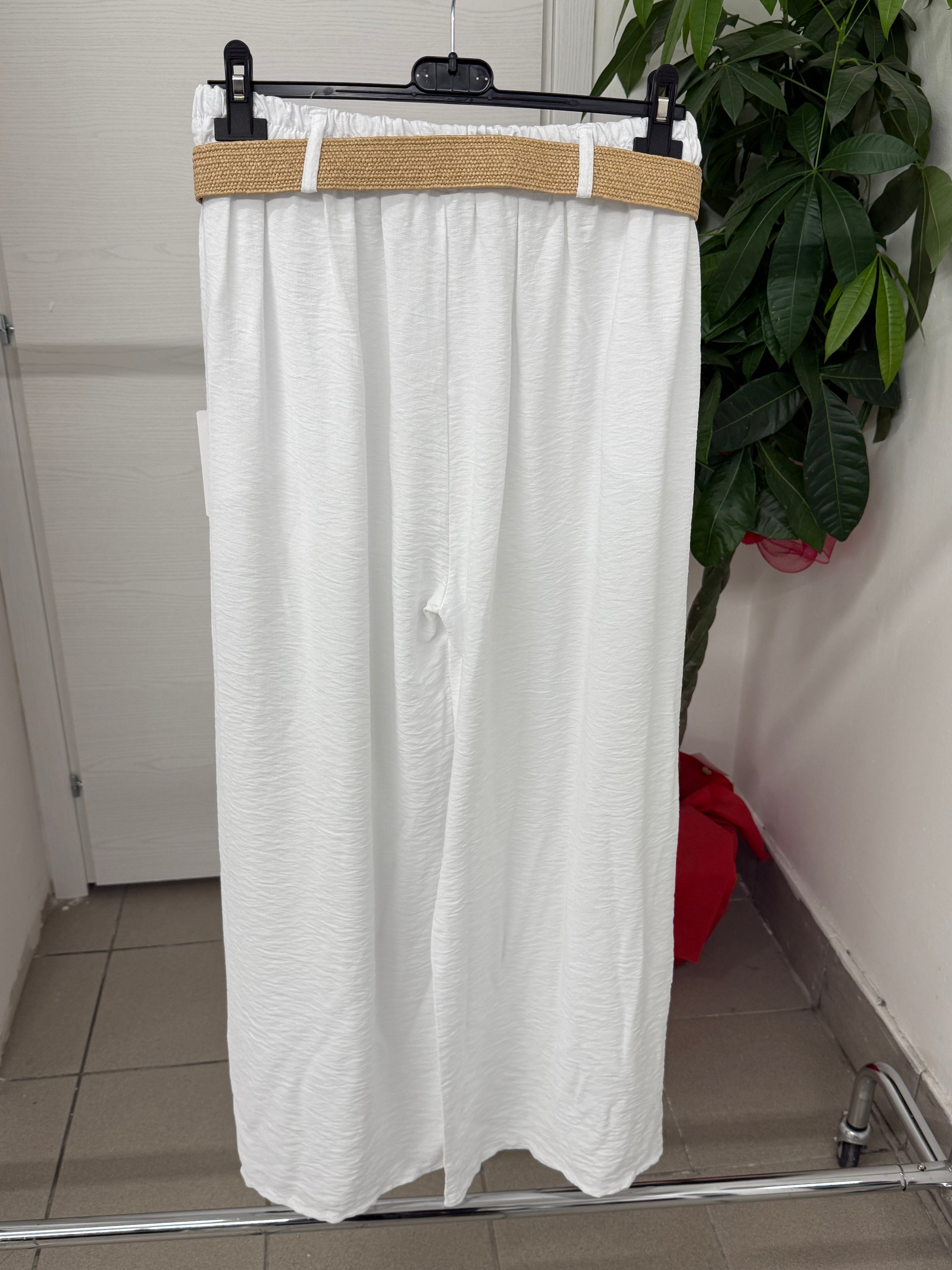 Pantaloni 100% viscosa a palazzo con cinta FGD MODA