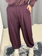 Pantaloni Balloon Con Polsini Con Pence FGD MODA