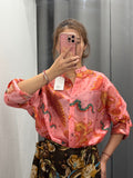 Camicia In Tencel Over Fit a Fantasia FGD MODA