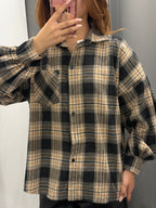 Camicia Over Fit Scozzese Con Taschino FGD MODA